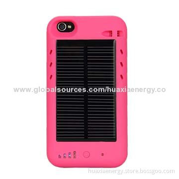 2,400mAh External Battery Charger for iPhone 4/4S, 5V/100mA Solar Input, Low-carbon Environment